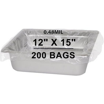 12X15 inches Poly Pan Liners 0.48 Mil Four Quart Round PTL